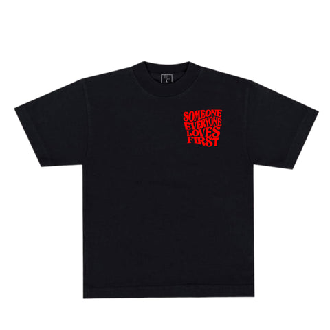 Black and Red S.E.L.F Slogan Tee