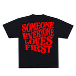 Black and Red S.E.L.F Slogan Tee