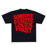 Black and Red S.E.L.F Slogan Tee