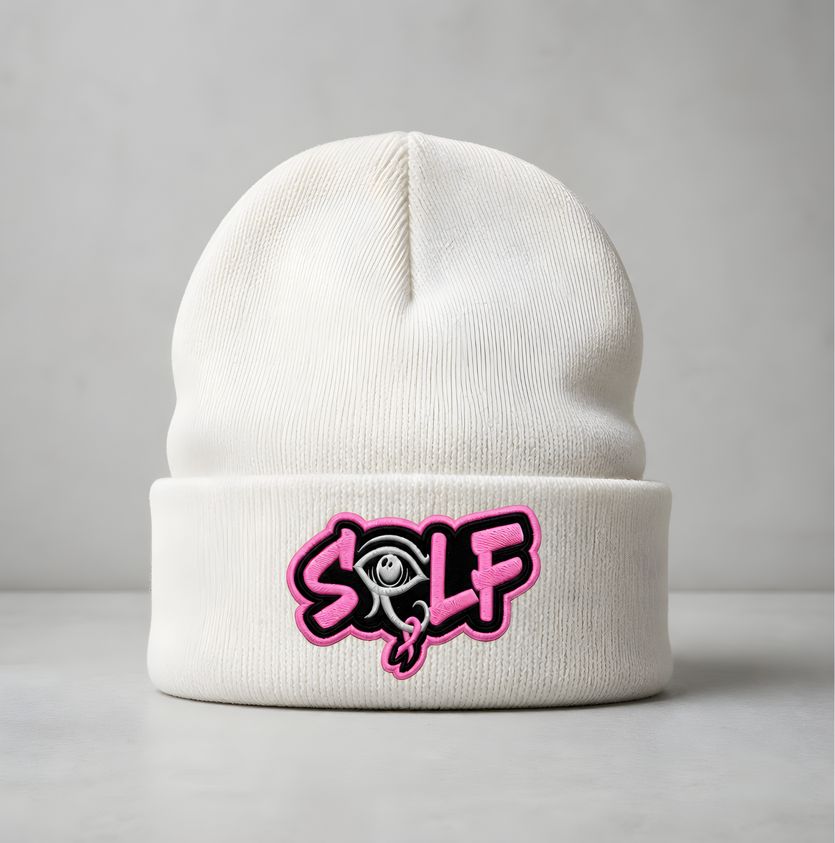 Breast Cancer Awareness Beanie (White)