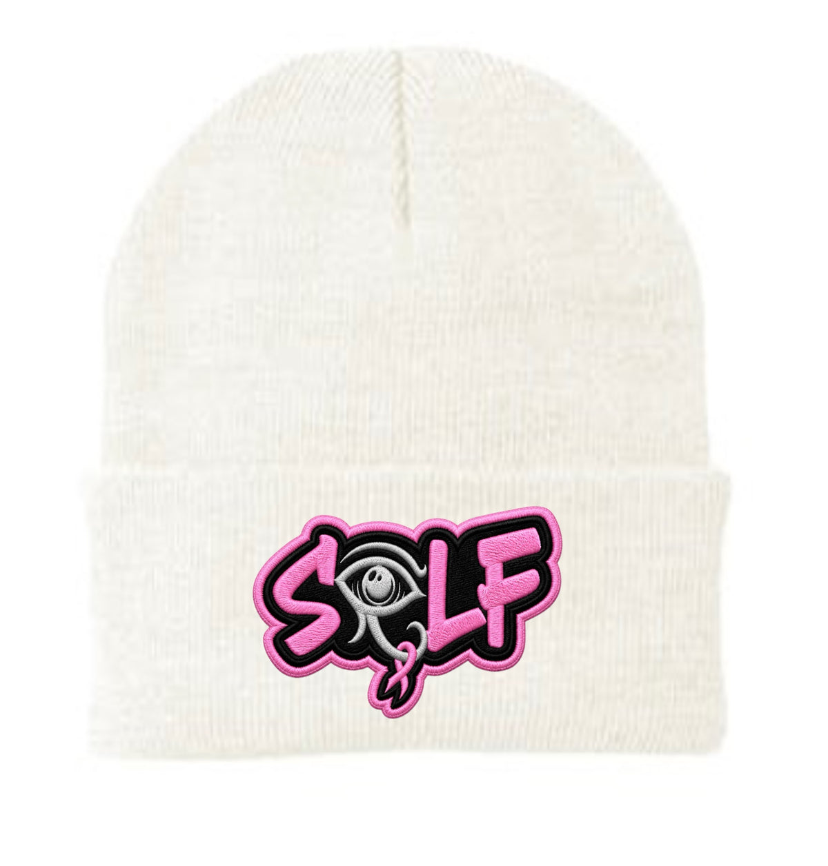 Breast Cancer Awareness Beanie (White)