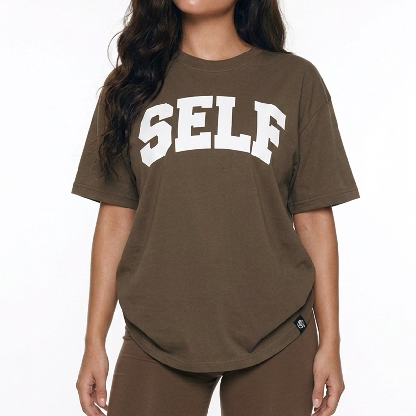 Collegiate Arched Tee (Brown)
