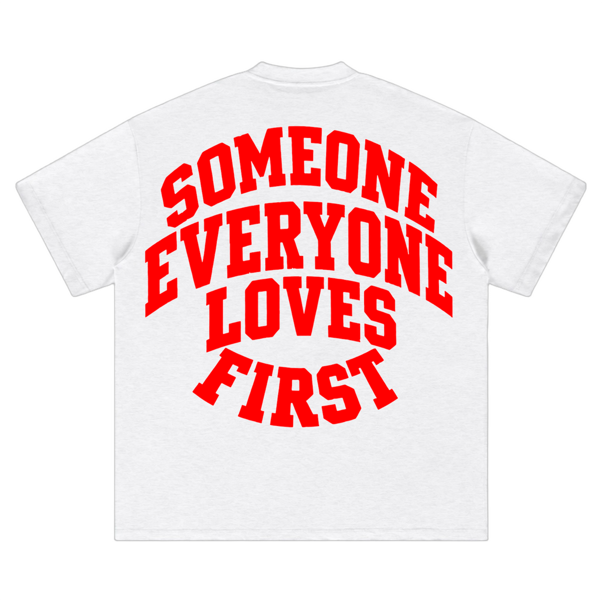 Collegiate Arched Tee (White) (Red Logo)