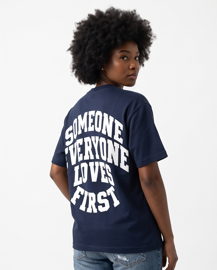 Collegiate Arched Tee (Navy Blue)