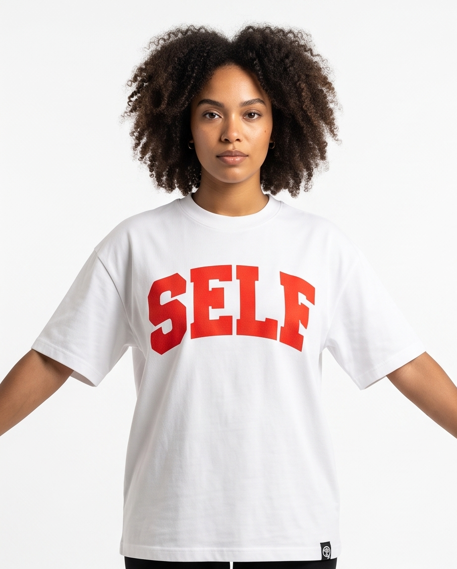 Collegiate Arched Tee (White) (Red Logo)