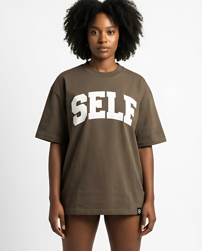 Collegiate Arched Tee (Brown)